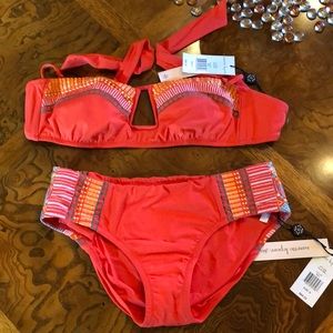 Nanette Lepore Swim one top and on button